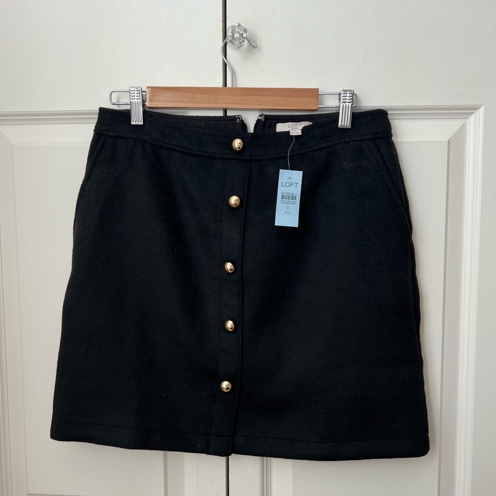 NWT Loft Petite Black Skirt